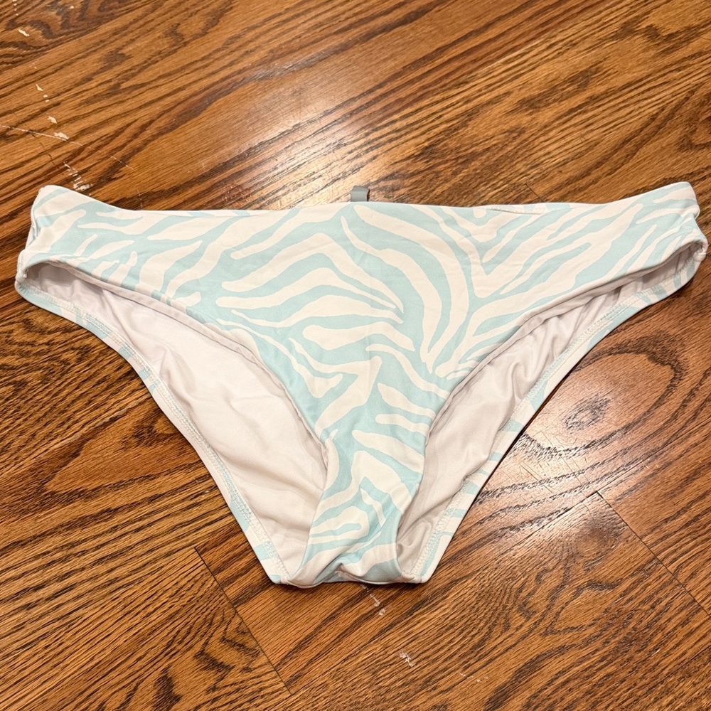 ANTONIO MELANI Light Blue Zebra Bikini Bottom